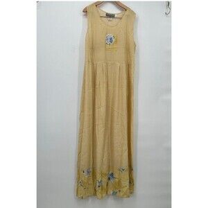 Vintage Carol Anderson California Gingham Size L Cotton Maxi Floral Cottage Core